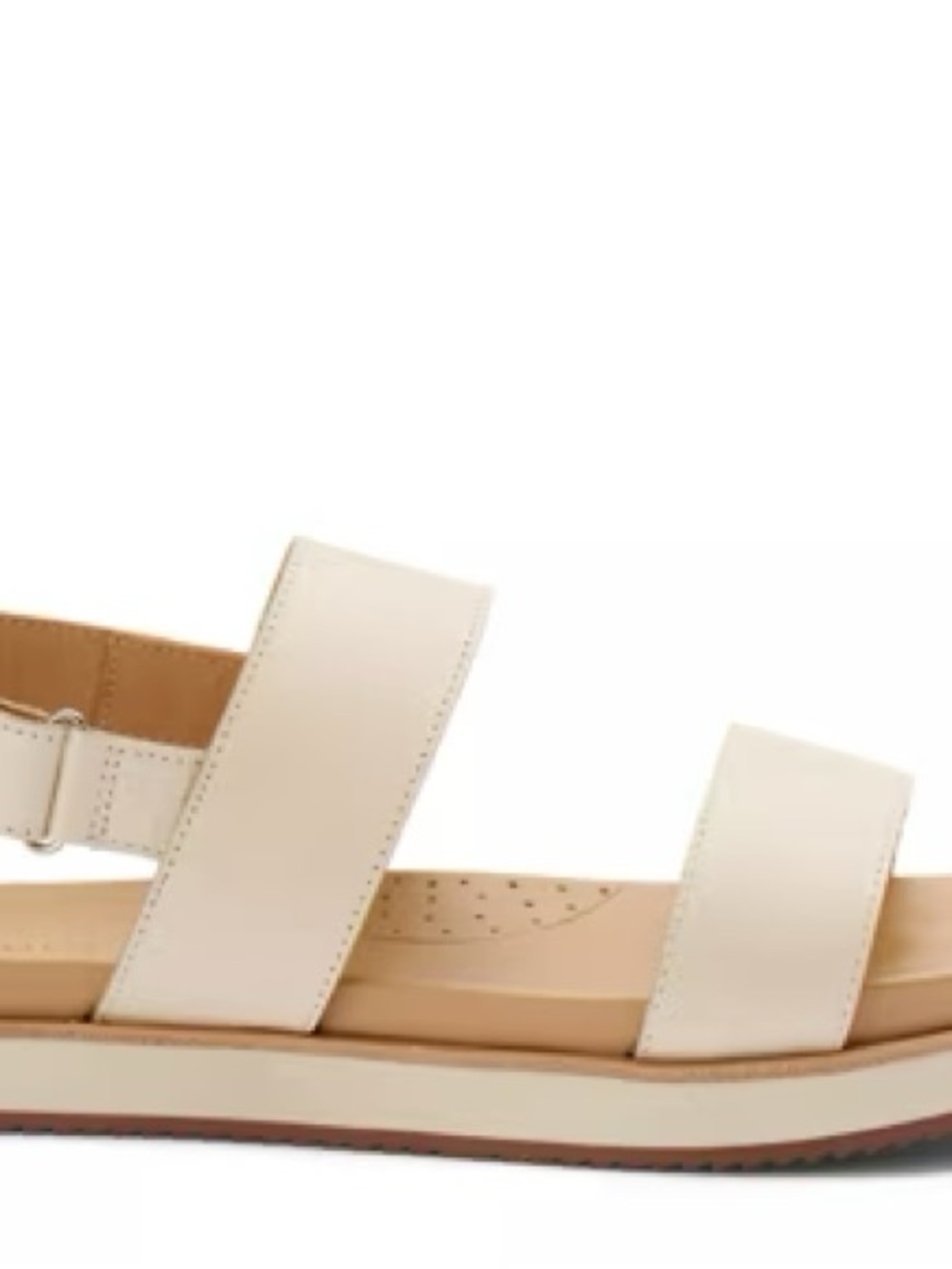 Nisolo Ivory Leather Double-Strap Slingback Sandals - Picture 3 of 5